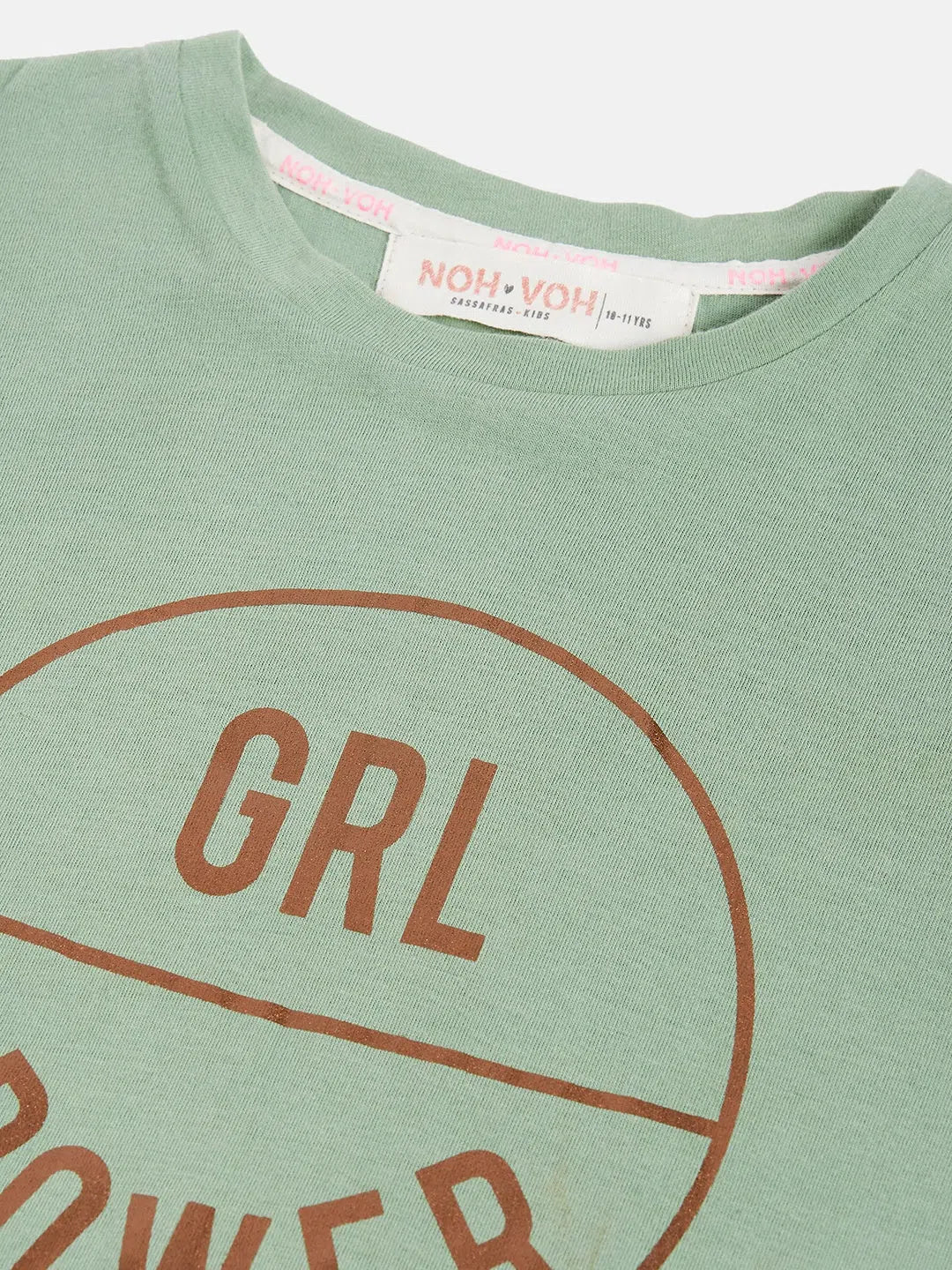 Girls Olive Crop Top - 