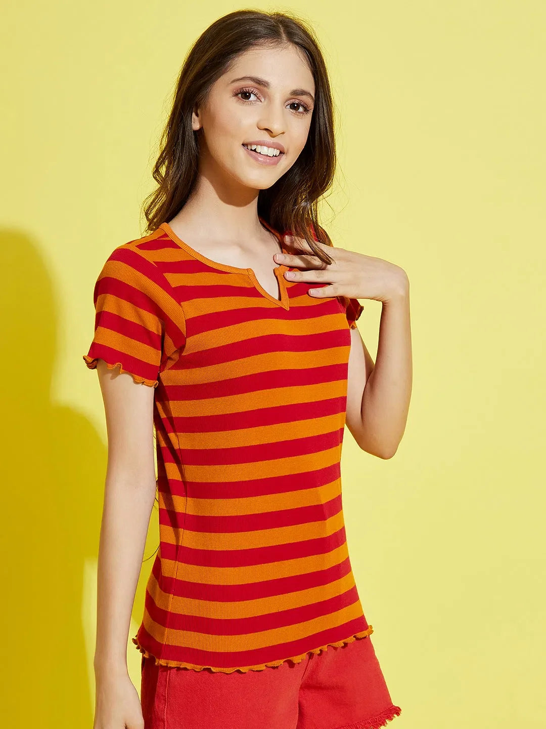 Girls Striped V-Neck Top - Cute Kids Clothing for Girls!