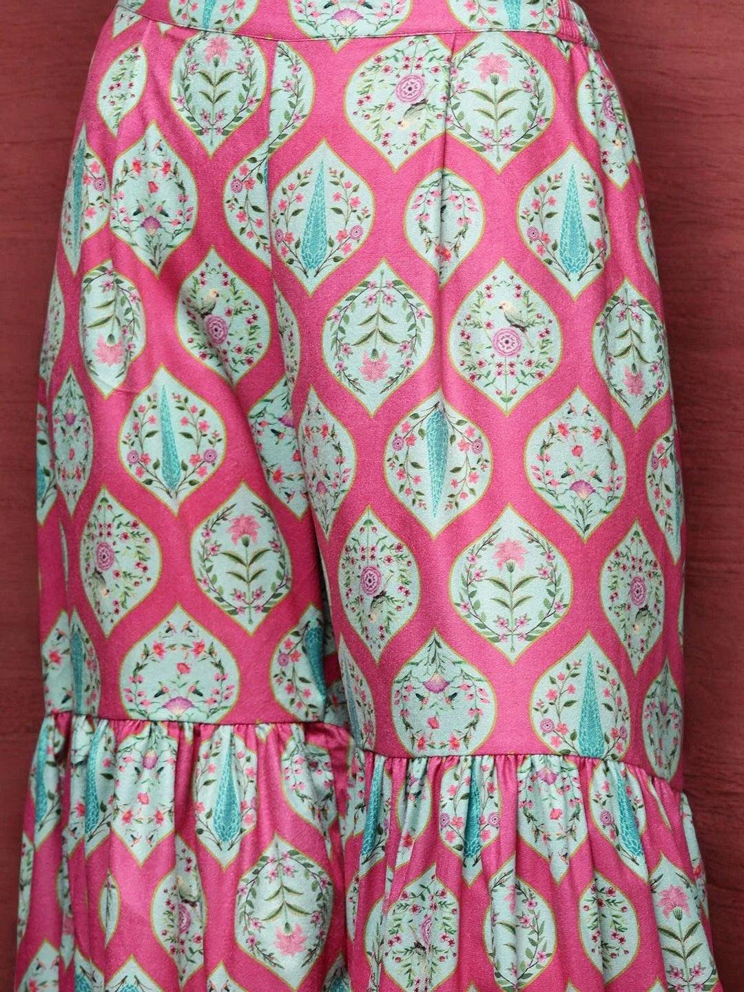 Pink Velvet Kurta Palazzo Sets | Designer Women's Indian Outfit