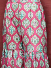 Pink Gotta Patti Velvet Kurta with Palazzos-AHKUPZ-COMBO-602