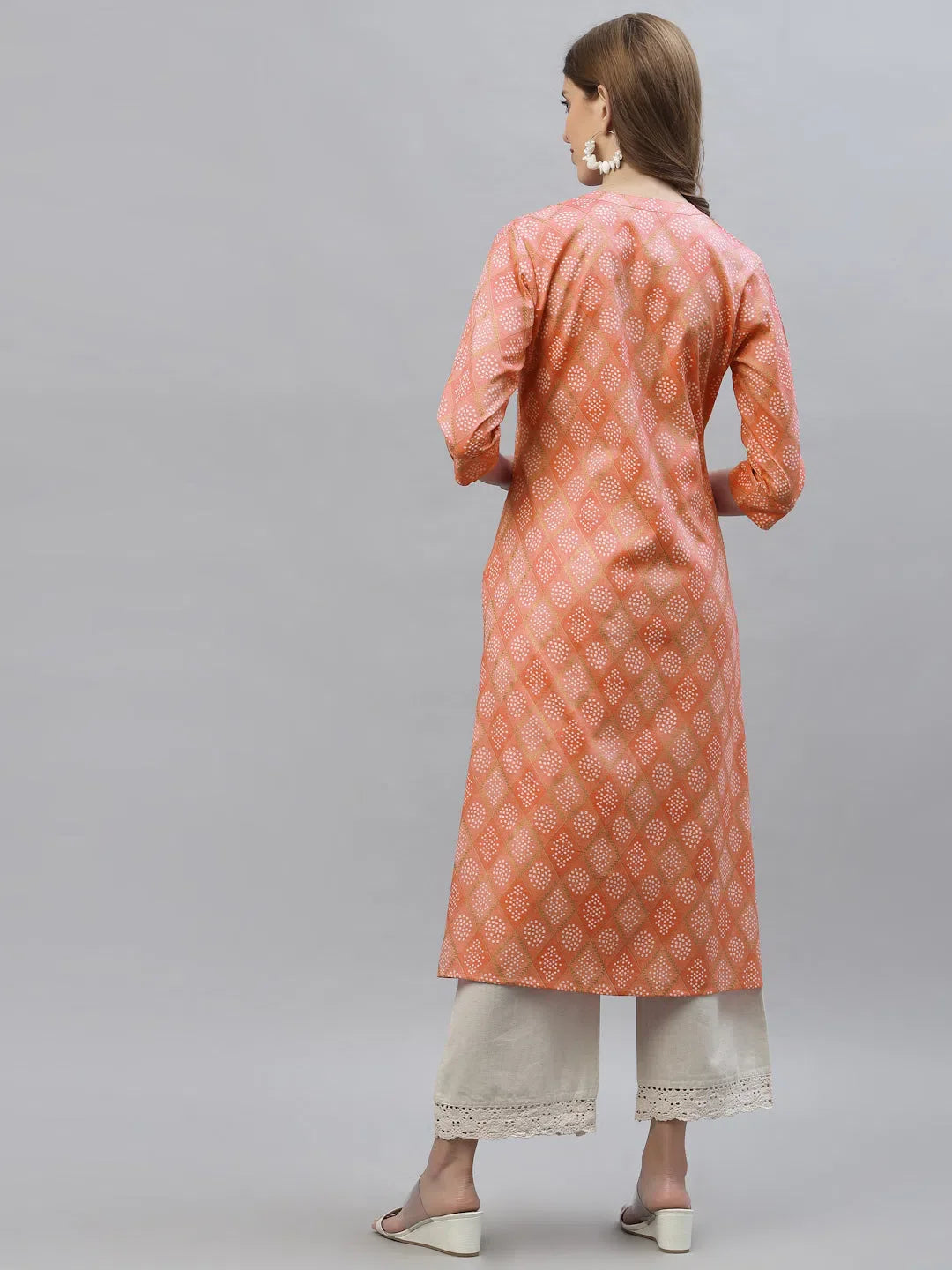 Bandhani Print A-Line Kurta | Cotton Indian Kurtis for Women