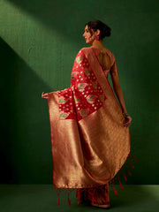 Womens Fashion Ethnic Red Color Sarees-MLSHWSA1197RED0ONE