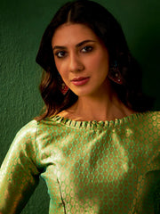 Womens Fashion Ethnic Green Color Sarees-MLSHWSA1201GRN0ONE