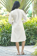 Off-white casual resort wear dress-CL-SW-3084