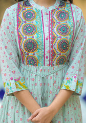 Women Mint Print Longdress & Dupatta-P1029D_MINT_OF_ON
