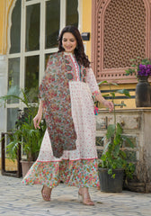 Women Offwhite Print Longdress & Dupatta-P1029D_OFFWHITE_OF_ON