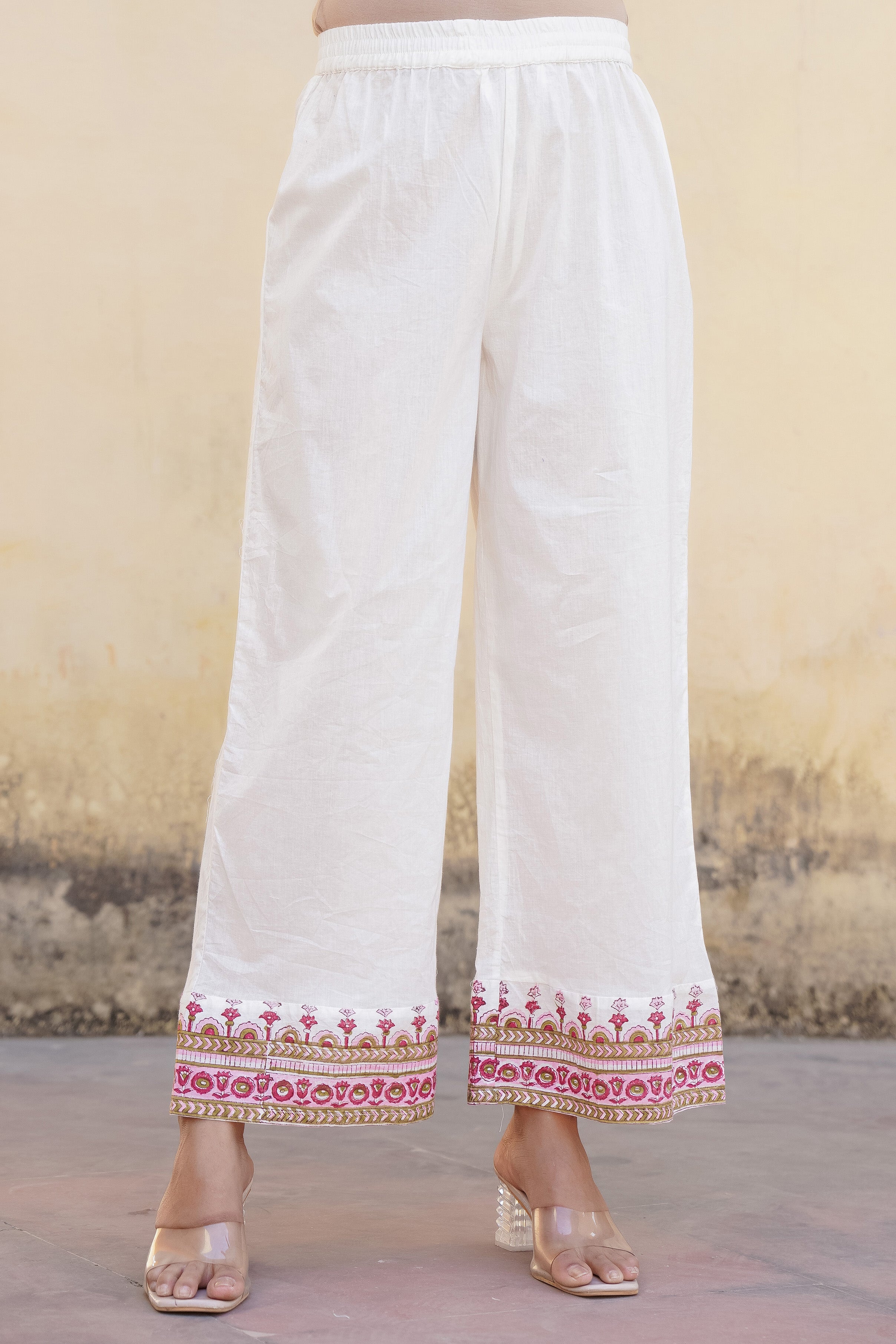 Gulab Baagh Anarkali Cotton Suit Set-P1041WH_PINK