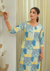 Multi color straight kurta-P1086C_MULTI