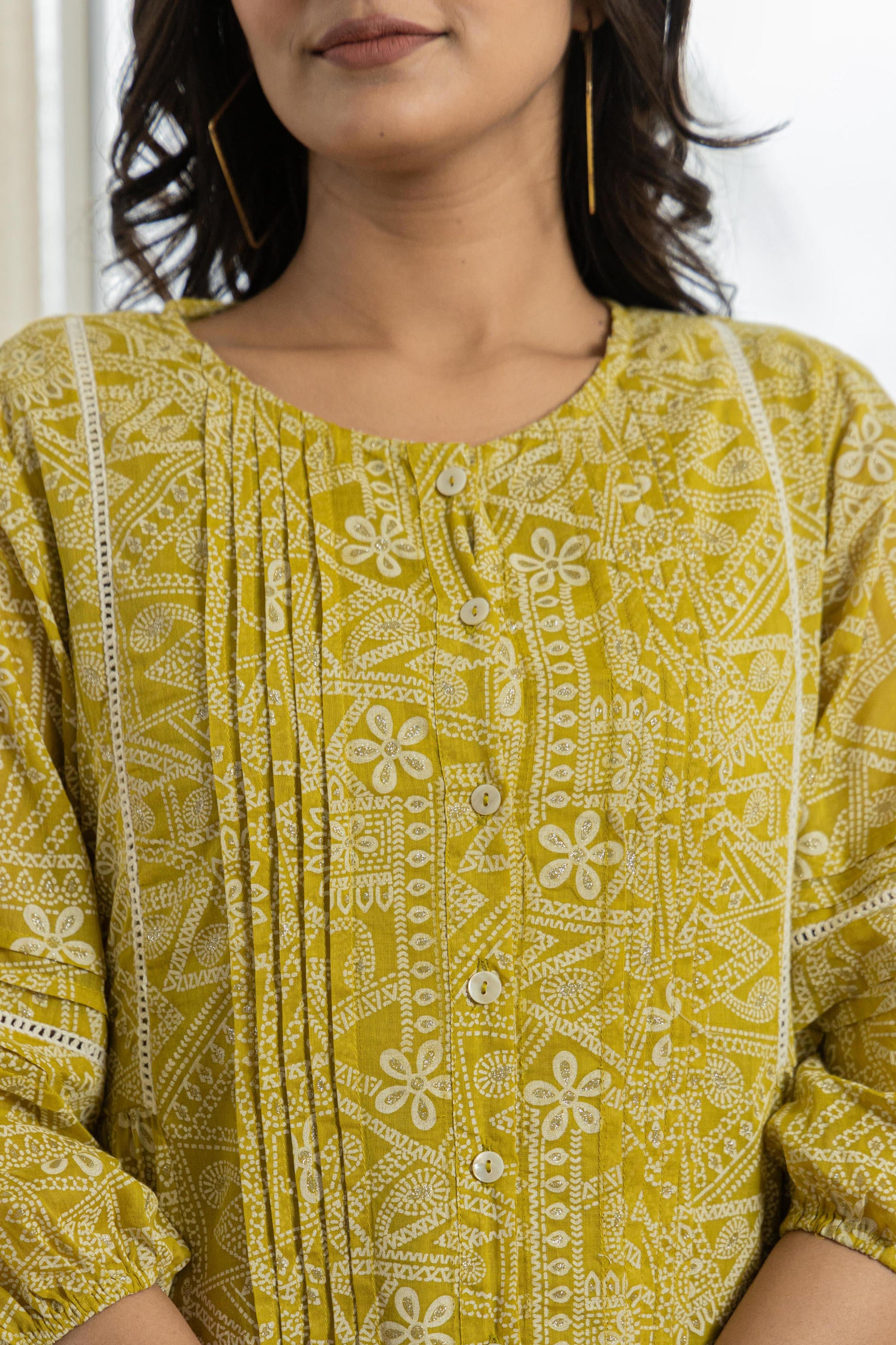 Women Lemon Printed  Kurta