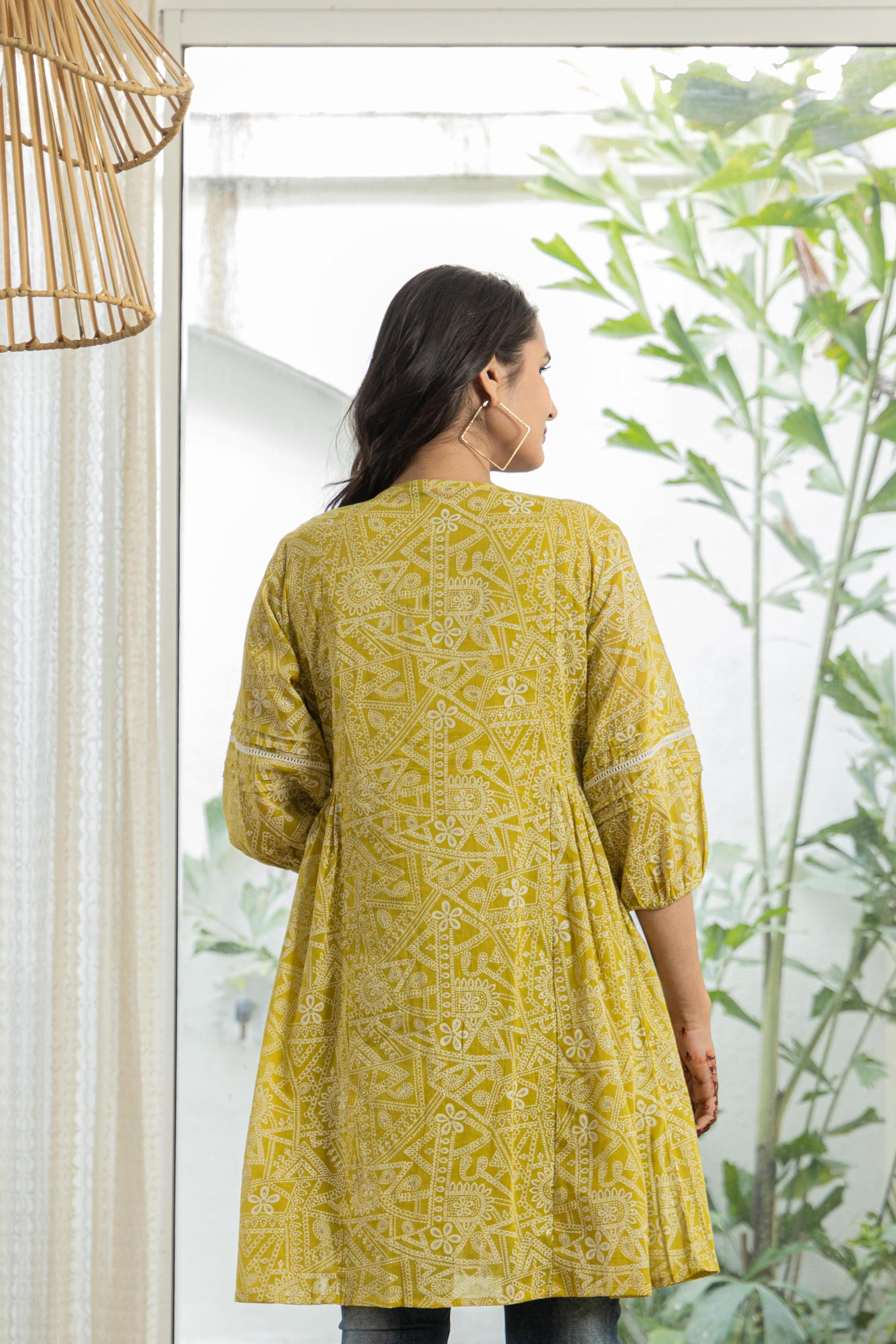 Women Lemon Printed  Kurta