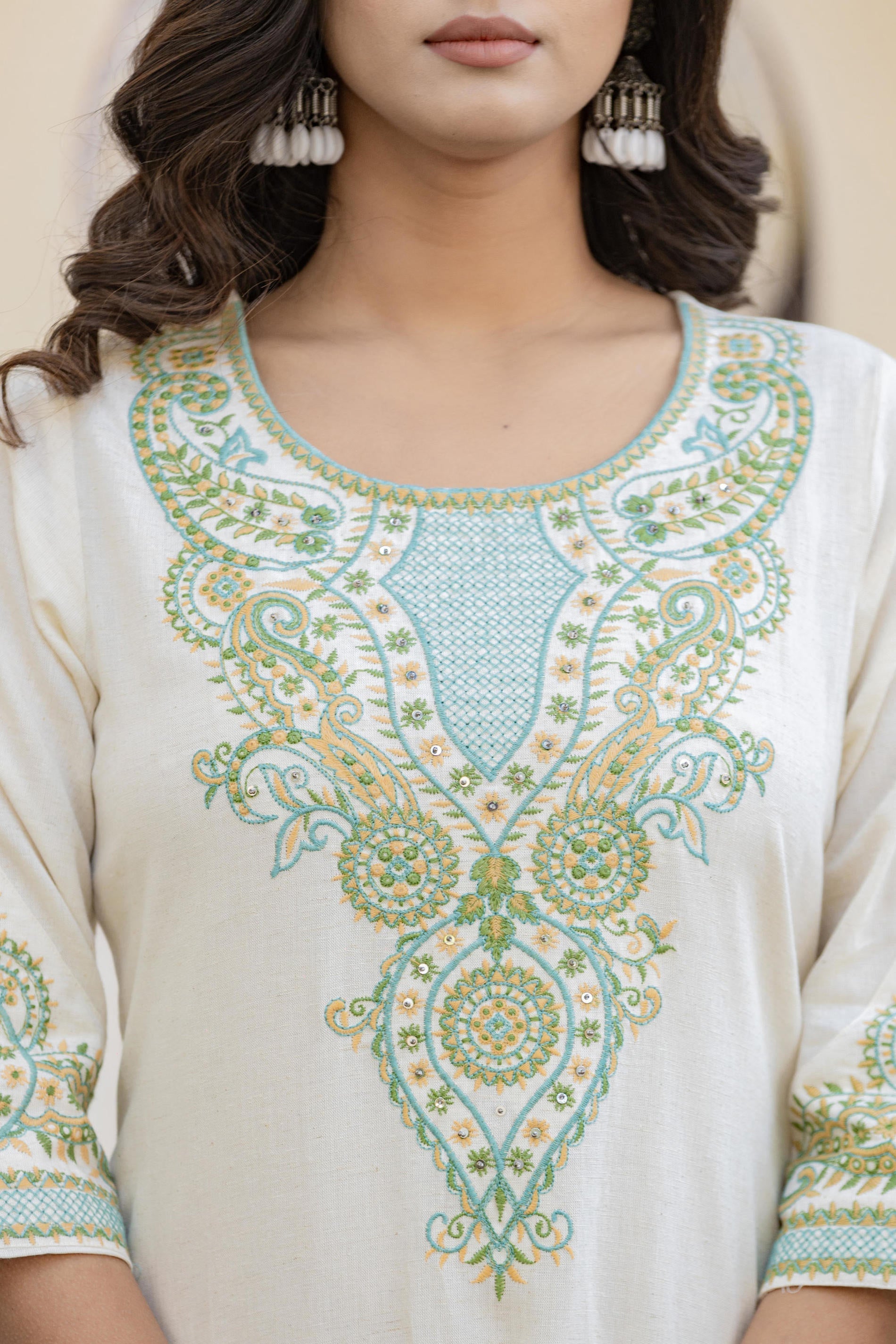Multi Color Ethnic Printed Kurta Set with Dupatta | DesiQlo