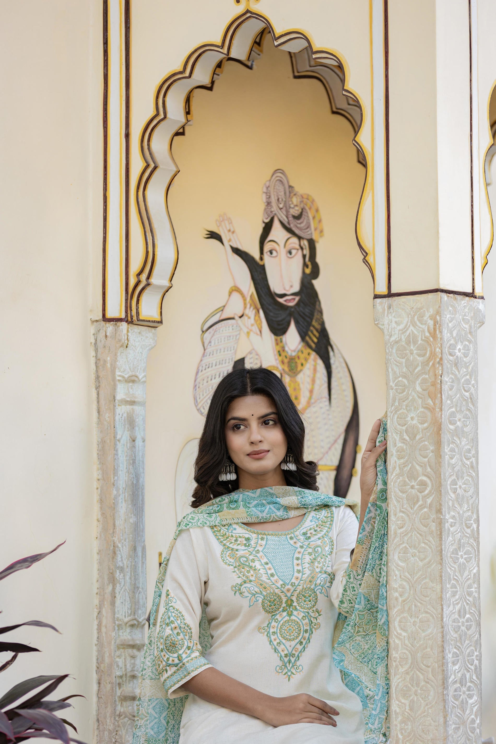 Multi Color Ethnic Printed Kurta Set with Dupatta | DesiQlo