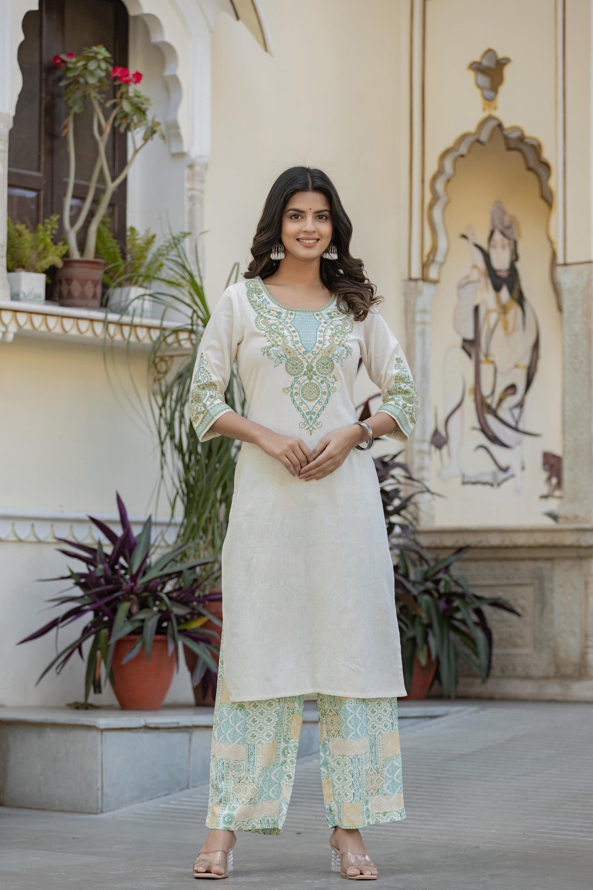 Multi Color Ethnic Printed Kurta Set with Dupatta | DesiQlo