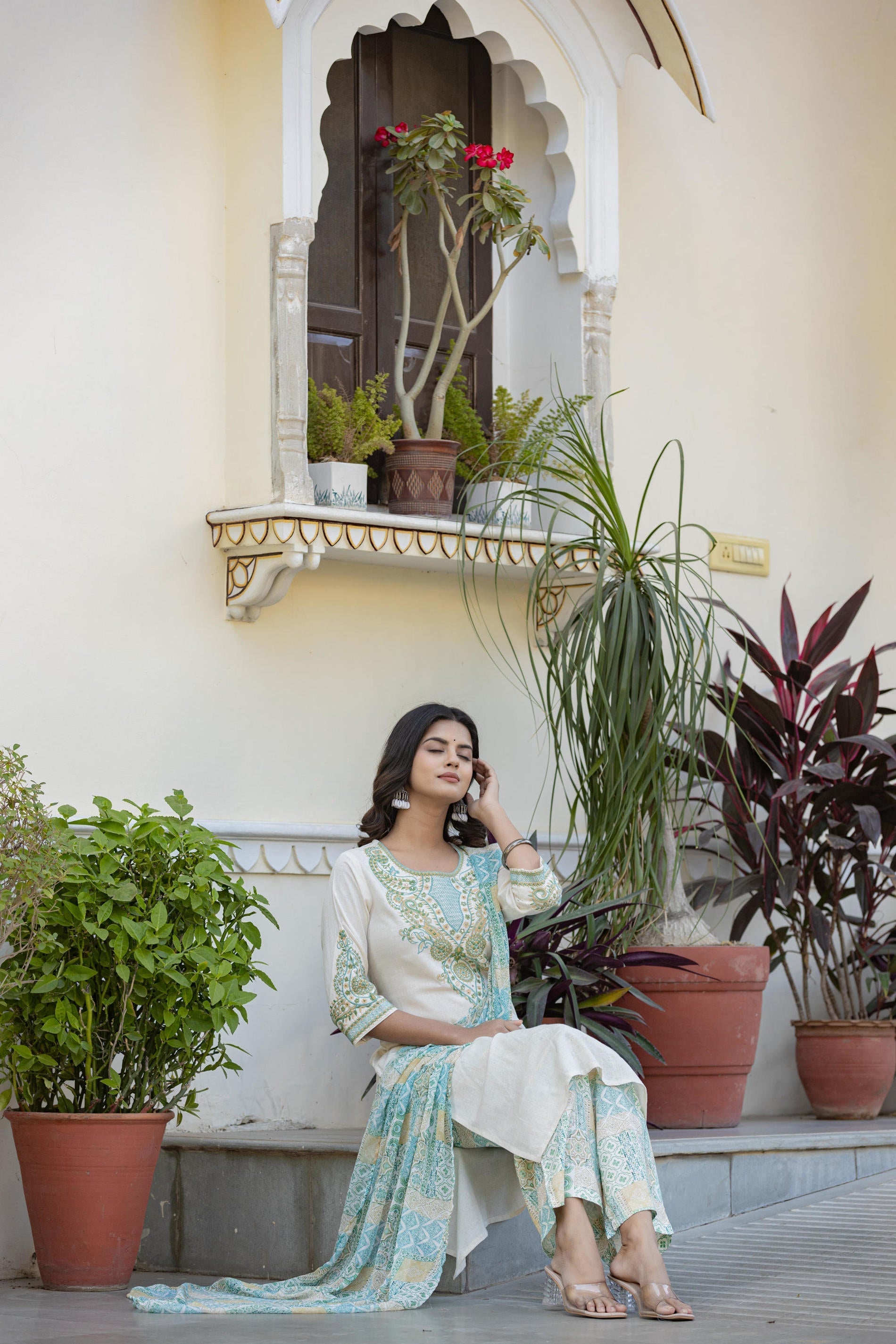 Multi Color Ethnic Printed Kurta Set with Dupatta | DesiQlo