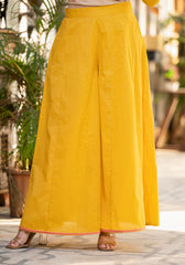 Women Mustard Printed With Embroidered Kurta Pant Dupatta-P1207MUSTARD_ON