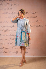 Skyline Story Shirt Mini Dress