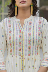 Women Ivory Printed Kurta-P1223IVORY_ON