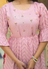 Blush Bloom Fit & Flare Short Dress-P1226PINK
