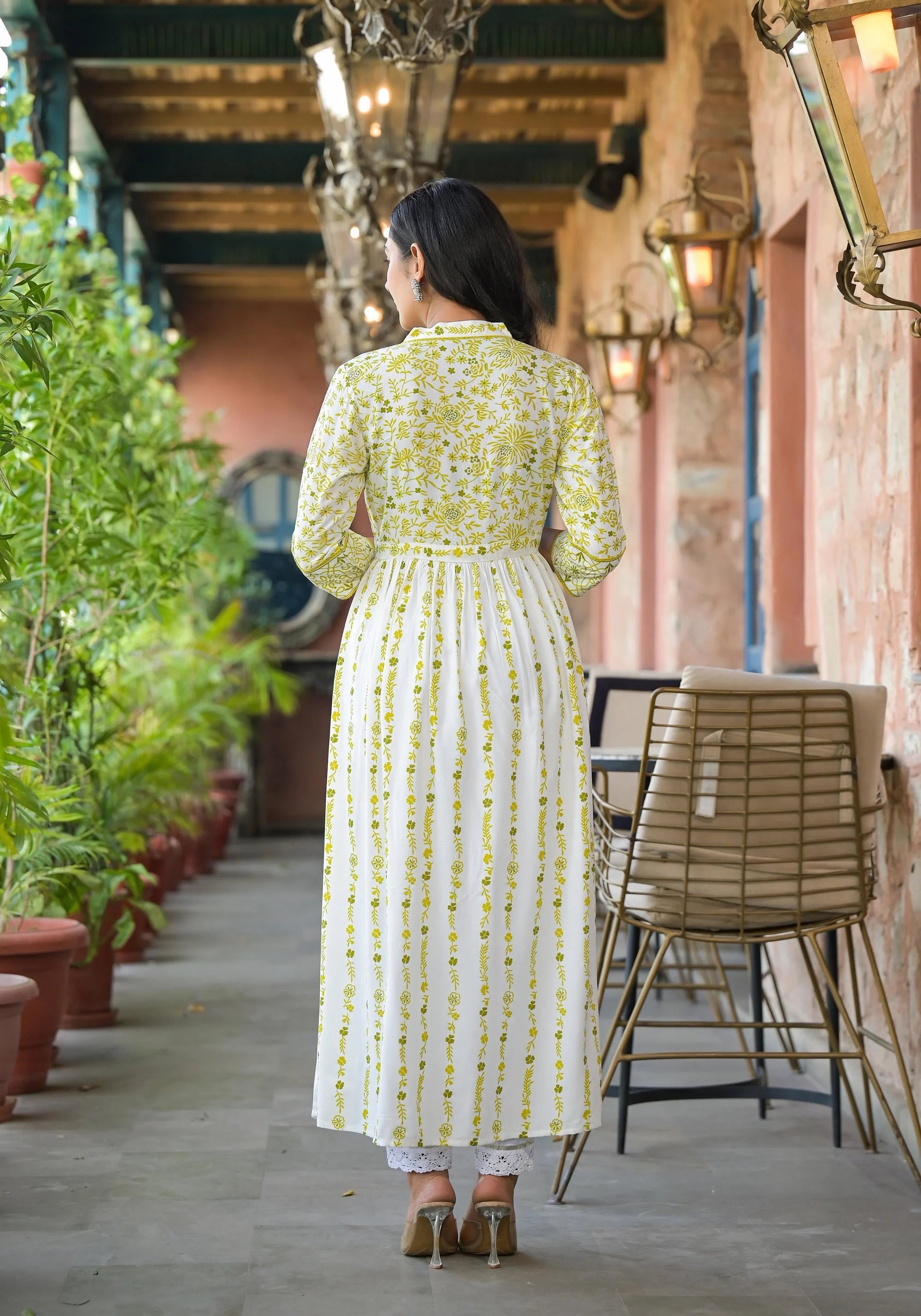 Floral Kurta with Sequins | Indian Dresses Online