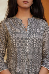 Women Grey Printed Tunic-P1251GREY_ON