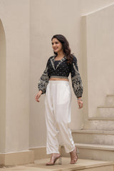 Women White Viscose Solid Straight Pant-P1290WHITE_ON