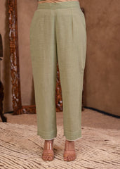 Mint Cotton Slub Floral Printed Kurta-Pant & Dupatta Set with Lace, Sequins & Bead Work-P1320MINT