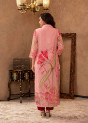 Pink Floral Printed Viscose Kurta with Button Detailing-P1330PINK