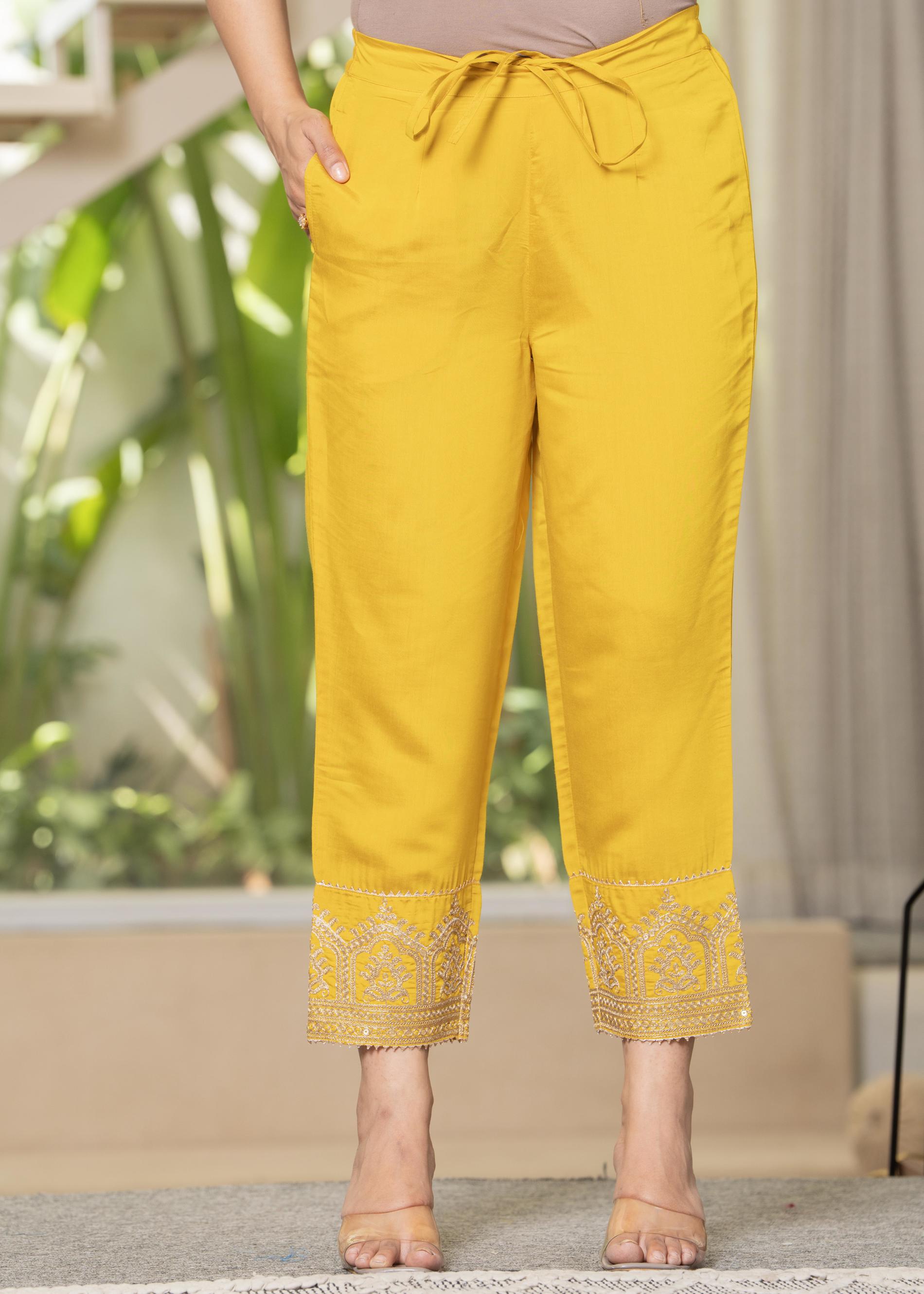 Viscose Mustrad Embroidered Kurta Pant and Dupatta Set with Zari Work And Sequin