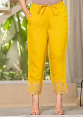 Viscose Mustrad Embroidered Kurta Pant and Dupatta Set with Zari Work And Sequin