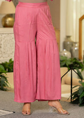 Dustypink Solid Viscose Tunic and Pants Co-ord Set with Thread Work and Sequence