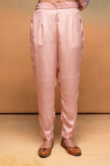 Peach Manmade Fiber Floral Printed Kurta With Pants & Dupatta Set With Sequence Work
