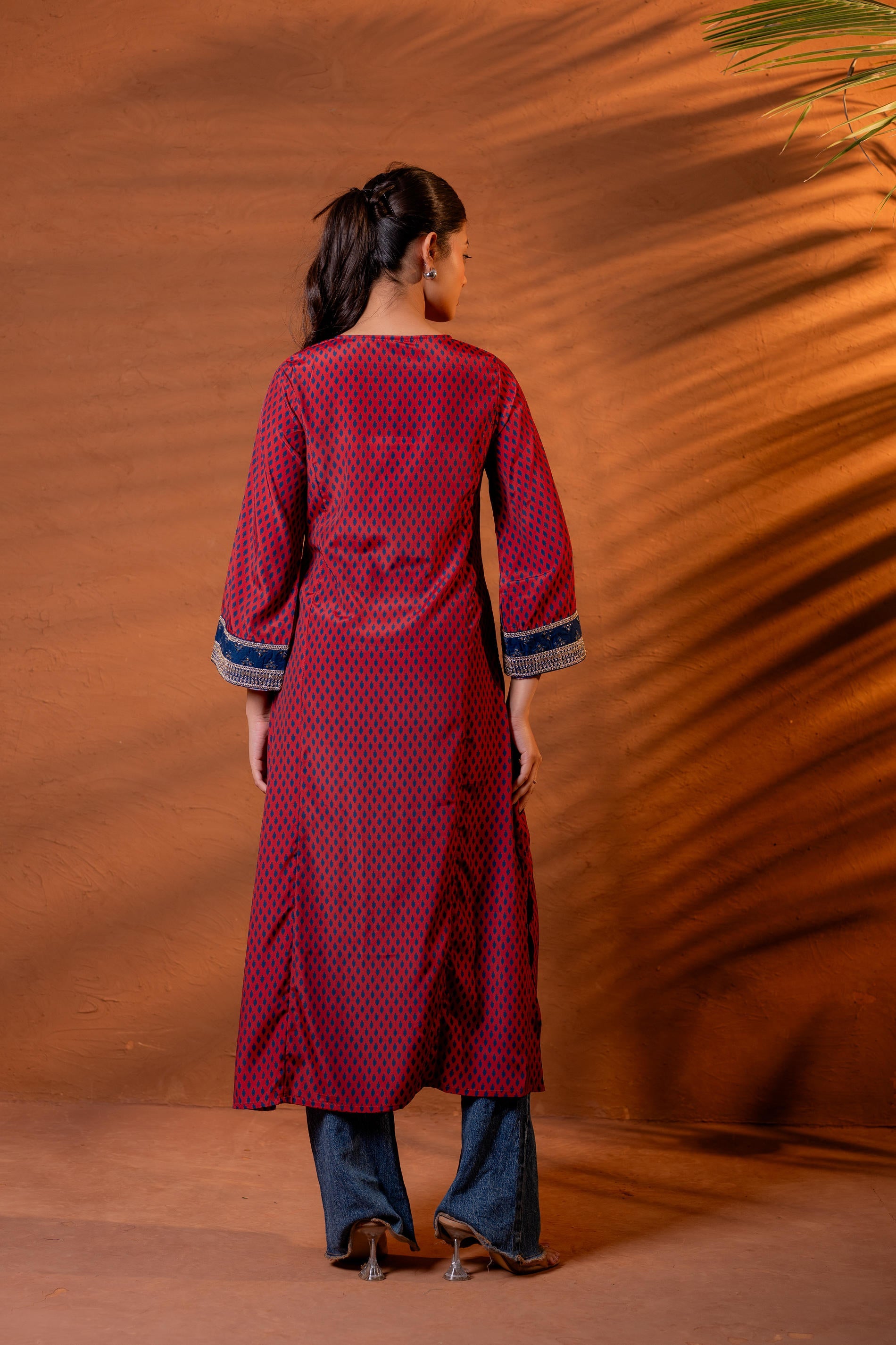 Ivory Blossom Panelled Kurta