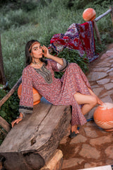 Black & Brown Ethnic Motif Embroidered Straight Kurta with Zari & Mirror Work