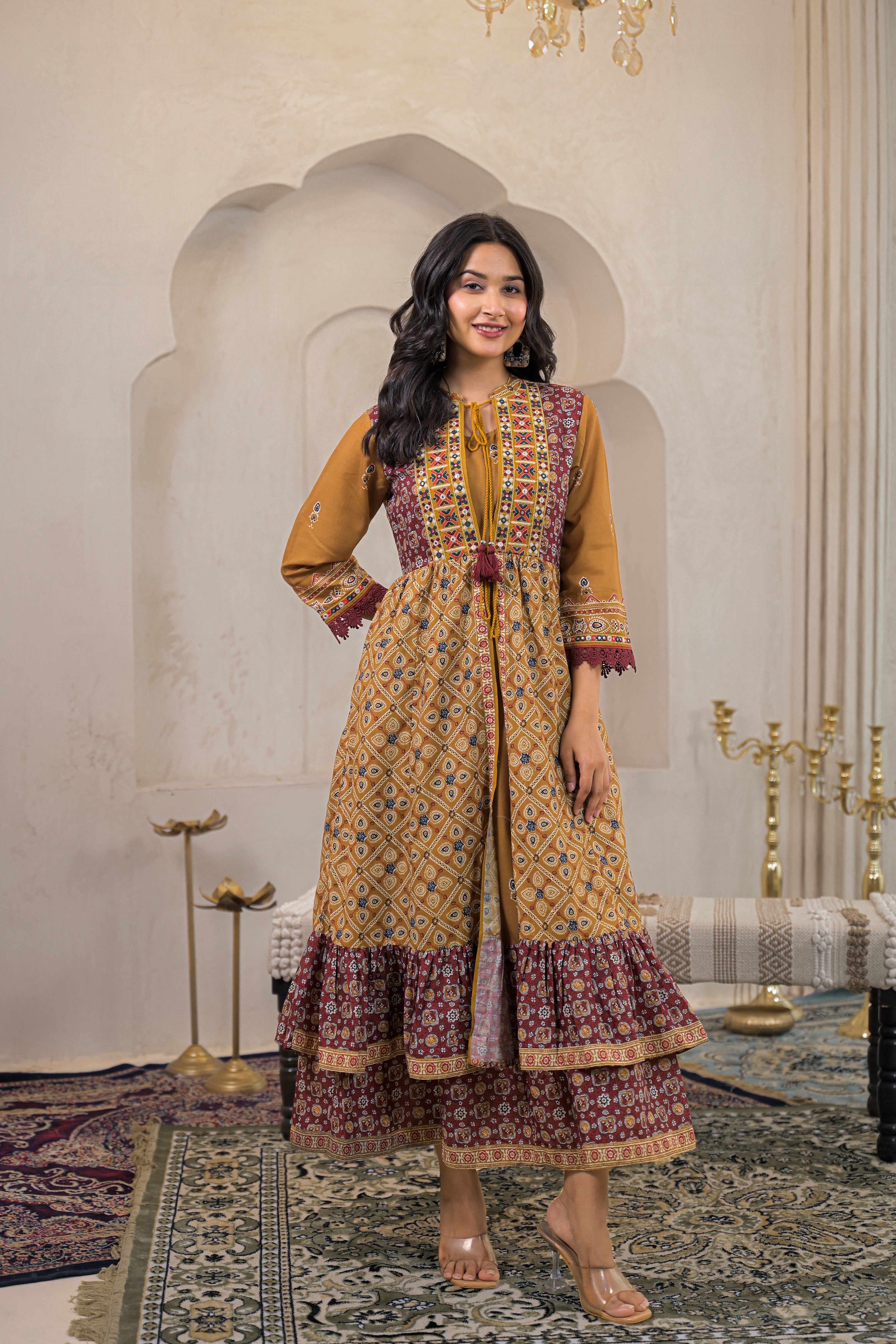 Mustard Women's Dress P1572 | DesiQlo
