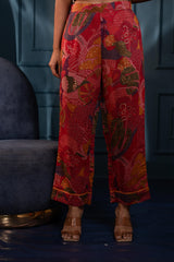 Women's Multicolor Floral Cotton Co-ord Set with Kurta & Pants