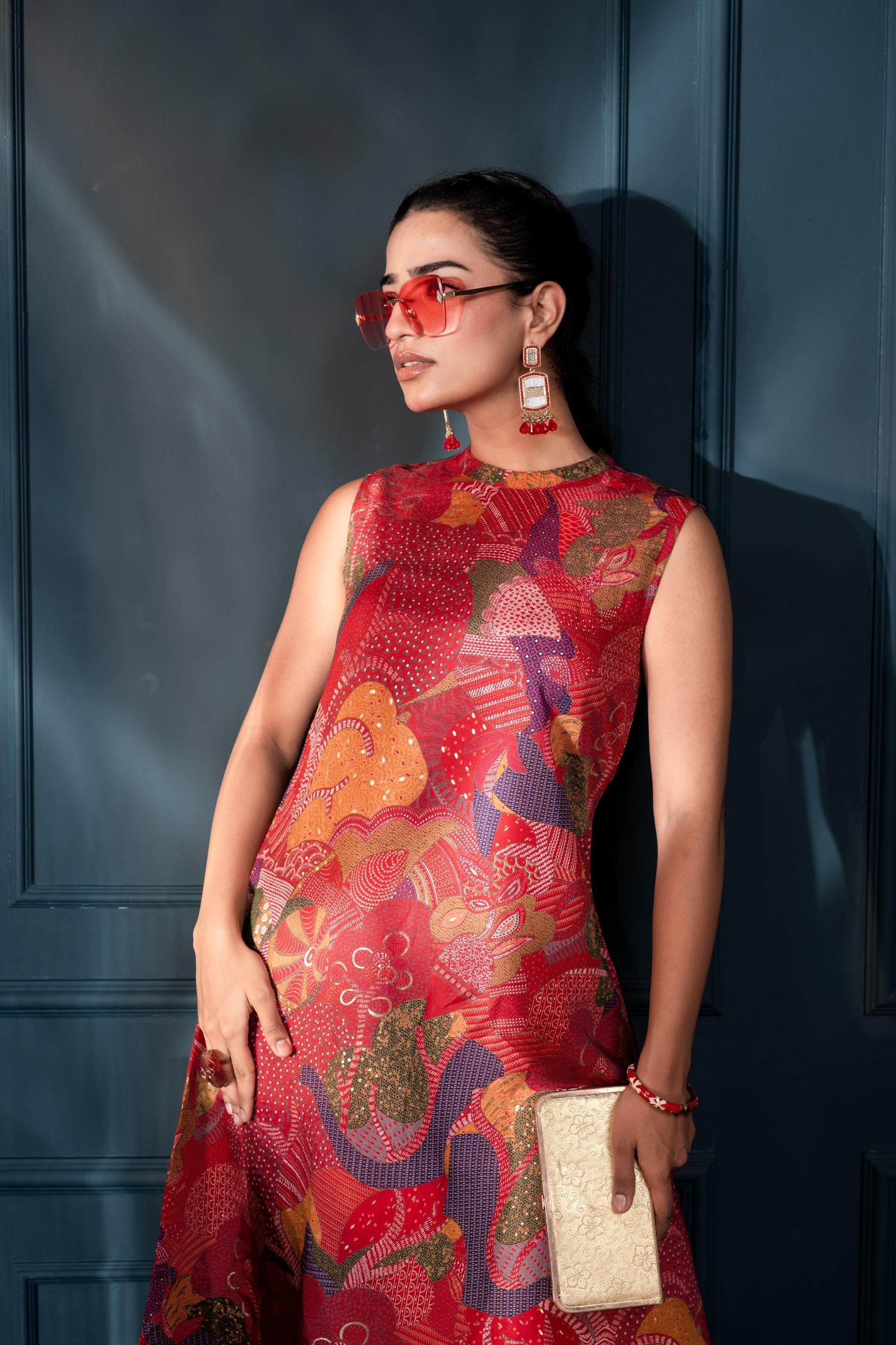 Women's Multicolor Floral Cotton Co-ord Set with Kurta & Pants | DesiQ