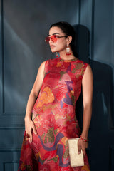 Women's Multicolor Floral Cotton Co-ord Set with Kurta & Pants