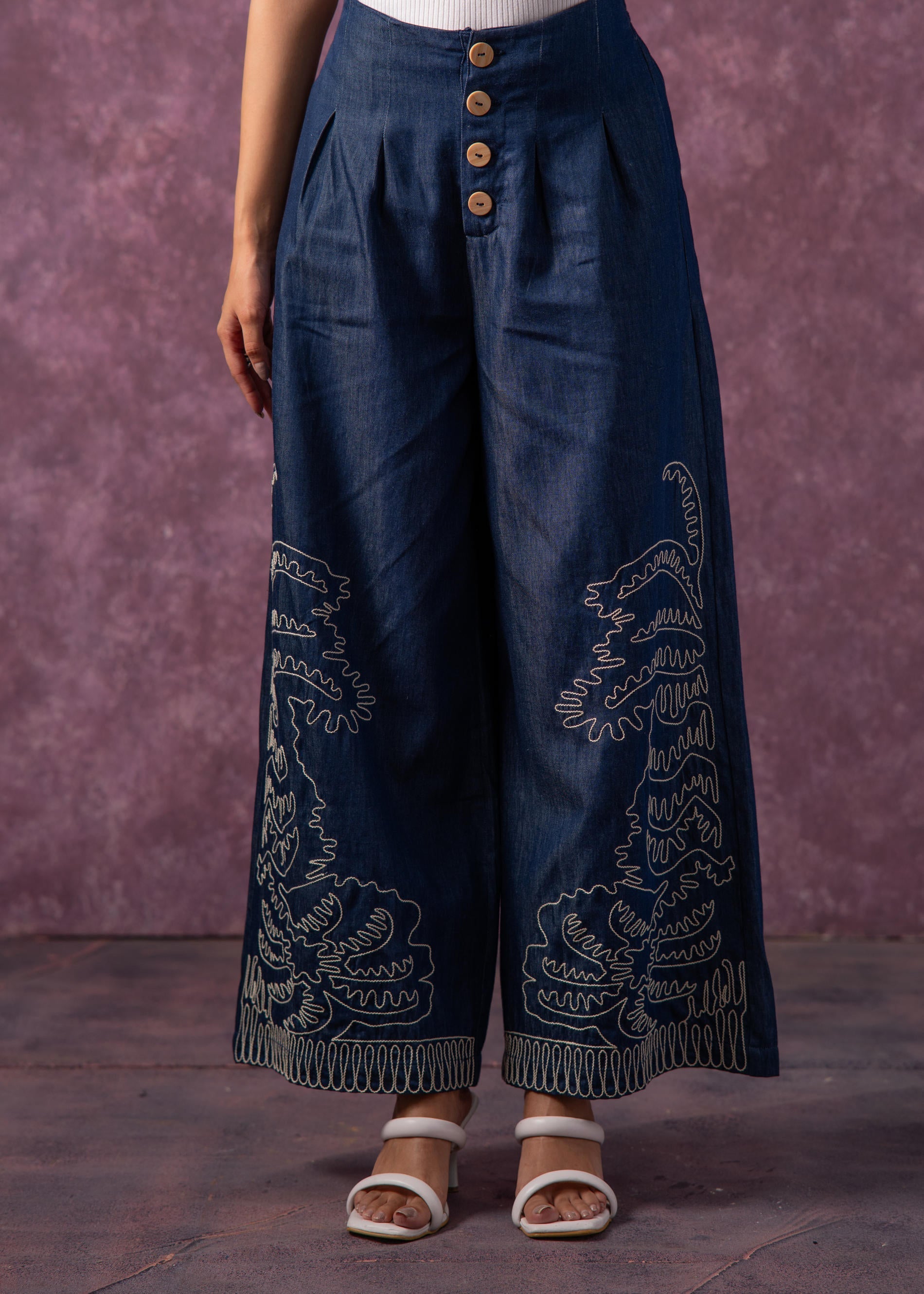 Embroidered Shirt & Straight Pants Co-ord Set | DesiQlo