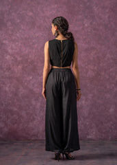 Midnight Muse Embellished Crop Top-P1800BLACK_ON