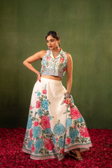 Contemporary Printed Top Skirt Set