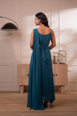 Ocean Whispers One-Shoulder Gown-P1912TEAL