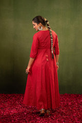 Gulnaar Riwaayat Maroon Anarkali Dress