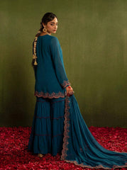 Midnight Blue Royal Embroidered Suit Set
