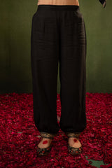 Black  Heritage Embroidered Kurta Set