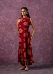 Women's Fuchsia Floral Printed Kurta with Pant Set