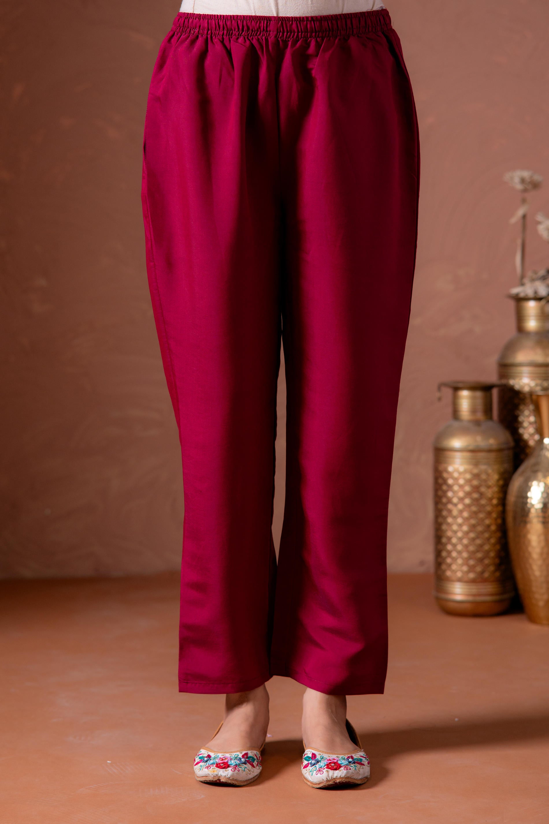 Cherry Embroidered Suit Set with Printed Floral Dupatta-P2014CHERRY_ON