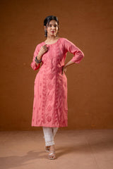 RoeGold Embroidered Kurta-P2016ROSEGOLD_ON