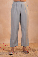 Gray Serenity Embroidered Suit Set-P2022GRAY_ON