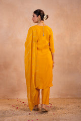 Mustard Serenity Embroidered Suit Set-P2022MUSTARD_ON