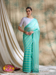 Womens Fashion Ethnic Sea Green Color Sarees-MLSHWSA1624SGR0ONE